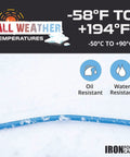 All Weather Outdoor Extension Cord 25 Ft Heavy Duty Lighted 3 Prong 16/3 SJEOW For Cold And Hot Temperatures with ice