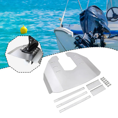 Hydrofoil Stabilizer Fin for Outdrive Motors 40 to 350HP on Inflatable Boats Stainless Steel Build DIY Easy Install with accessories kit