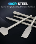 ZELCAN 6-piece chisel set with SDS Plus shanks in 40Cr steel for masonry; flat, pointed, tile chisels