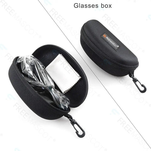 OD 6+ CO2 Laser Safety Glasses 9000nm-11000nm For 10600nm Laser in black case with cloth, EN207 Approved Black Frame Style 5 Goggles