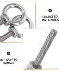Heavy Duty Stainless Steel Threaded Eye Bolts M10x60 Set With Nuts And Washers showcasing corrosion-resistant eye bolts.