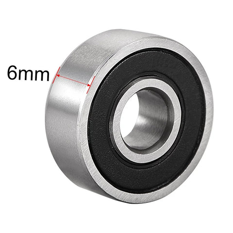 606-2RS deep groove ball bearing, 6×17×6 mm, high-carbon steel with double rubber seals