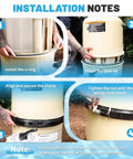Installation steps for Tank Lid Replacement For Pentair FNS Plus FNSP60 180009 60 Sq Ft DE Cartridge Filter Cover