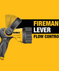 Heavy Duty Hydro Cannon Nozzle With Seven Spray Patterns For Beast Mode Cleaning And Lawn Care showing fireman lever control