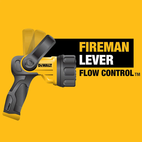 Heavy Duty Hydro Cannon Nozzle With Seven Spray Patterns For Beast Mode Cleaning And Lawn Care showing fireman lever control