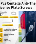 8 Pcs Centella Anti Theft License Plate Screws and accessories for secure installation on vehicles.