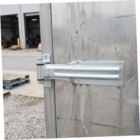 Heavy Duty Iron Truck Door Hinge With Anti Corrosion Finish For Cargo And Refrigeration Doors, Tough As Nails Hinge For Semi Trailer And Utility Trailer on metal door