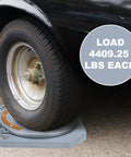 Wheel Alignment Turn Plates 360 Degree Rotating 4 Ton Capacity Pair For Car And Truck Front End Turntable Tables shown under tire