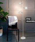 Tree Floor Lamp For Living Rooms And Offices, Dimmable LED Spotlight Tall Lamp With Adjustable Panels in a modern room setting