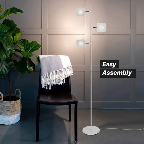 Tree Floor Lamp For Living Rooms And Offices, Dimmable LED Spotlight Tall Lamp With Adjustable Panels in a modern room setting