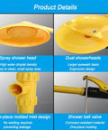 Vertical Eyewash And Shower Station For Industrial And Lab Shop Floor Safety, Emergency First Aid Combo details of showerhead and valve