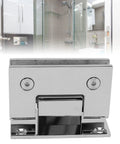 Heavy Duty 90 Degree Glass Shower Door Hinges With Self Closing Feature in stainless steel for 8-12 mm glass, showcasing smooth operator design.