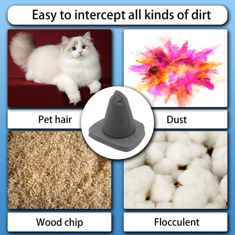 Visual guide showing items filtered by Replacement HEPA Filter And Sponge Filter Set for handheld and 3-in-1 vacuums.