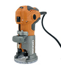 5.5 Amp Corded Compact Power Trim Router With Micro Adjust Dial R24012 Renewed LED Light Quick Release Lever in Ridgid Orange