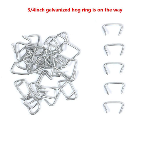 3/4 inch galvanized hog rings for Spring Loaded Hog Ring Pliers Kit For Quick Upholstery DIY Friendly And Cage Netting Installations