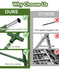 Comparison of 11mm steel core vs 7mm plastic support rod in Two Pack 34 By 48 Inch A Frame Garden Trellis For Climbing Plants Outdoor