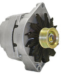 Reliable Remanufactured Alternator For Vehicles 3342311 with premium bearings and double lip seals, viewed from the side.