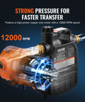 Portable 1600 GPH Water Transfer Pump With Half Horsepower, 115 Volt Electric Utility Pump featuring strong pressure for faster transfer