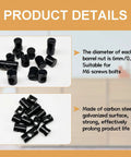 76 Piece M6 Barrel Nut Set Black Carbon Steel Heavy Duty with Galvanized Finish shown in product details view