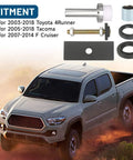 Toyota Axle Seal Installer Kit For 8 Inch Clamshell Needle Bearing Removal And Bushing Install Tool shown with Toyota Tacoma