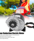 36V 500W Brushed DC Gear Motor With 600 RPM 13T Reduction DIY Friendly Beefy High Torque Electric Motor for E-Bikes front view