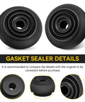 Replacement Silicone Gasket For Cuisinart Single Serve Coffee Makers Upper Needle Seal Ultra Snug Leak Proof Fit For SS-10 SS-10P1 SS-5 SS-5W SS-700 SS-700ENW SS-6 SS-780 SS-780PC showing black silicone gasket details.