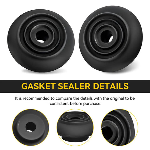 Replacement Silicone Gasket For Cuisinart Single Serve Coffee Makers Upper Needle Seal Ultra Snug Leak Proof Fit For SS-10 SS-10P1 SS-5 SS-5W SS-700 SS-700ENW SS-6 SS-780 SS-780PC showing black silicone gasket details.