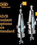 Rock Solid HSK63A ER20 Collet Chuck With Five Inch Gage Length and High Precision Balanced Tool Holder for CNC Milling with coolant options.