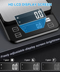 Waterproof Kitchen Scale IPX67 With 0.1g And 0.001oz Precision, 22lb Capacity, featuring LCD display and control buttons
