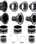 Magnetic Dust Collection Fittings For Woodworking Shops With Quick Hose Connectors Two Pack Mag Port Adapters And Five Piece Four Inch Two Point Five Inch Couplers