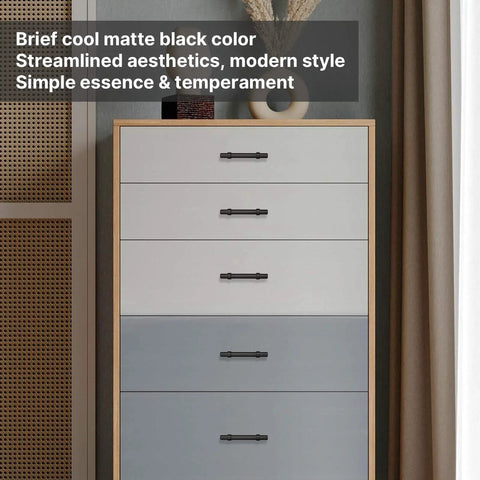 25 Pack Matte Black Cabinet Pulls 3 Inch Center To Center Stainless Steel Drawer Handles on modern dresser