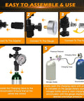 Nitro Charged Hydraulic Accumulator Kit With Nitrogen Charging And Pressure Test Gauges assembly guide steps.