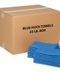 25 Lb Box 100 Percent Cotton Huck Towels Blue 15 By 25 Inch 175 Towels Pre Laundered For Janitorial Pros Food Service And Precision Instrument Applications Machine Washable