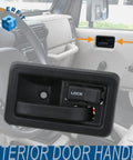 Interior Door Handle Replacement Kit For Jeep Wrangler YJ TJ 1987 2002 installed on door, close-up view