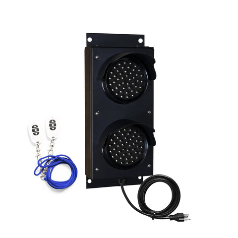 Industrial LED Traffic Stop Light With 4 Inch Lens Dual Red Green Color Dock Bay Indicator For Indoor Or Outdoor Use