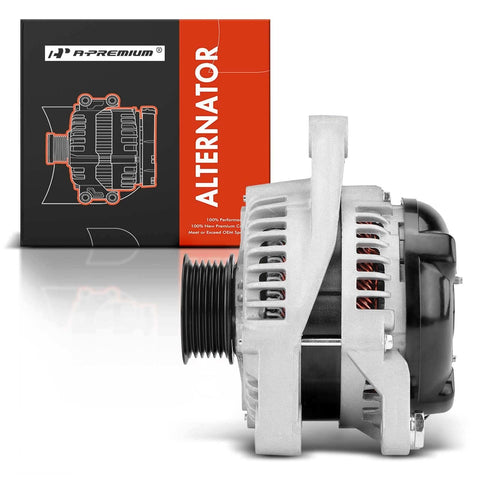 Side view of alternator for Lexus RX330 2004 2006, Toyota Highlander 2004 2007 V6 3.3L, and Sienna 2004 2006, 12V 130Amp