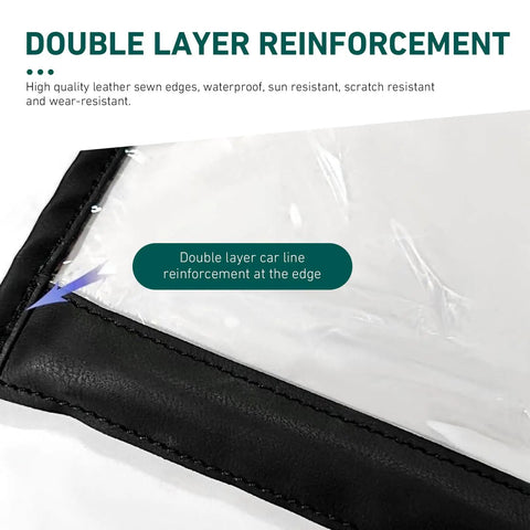 Universal EV Charger Port Cover With A Damn Fine Magnetic All Weather Shell HD Transparent PVC Build showing double layer reinforcement.