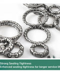 Bicycle Headset Bearings Kit 4 Pack, 5 By 32 Inch, 16 Ball, Stainless Steel Caged Bearings shown in close-up view for bike headsets