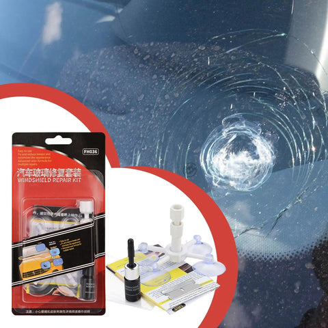 All Vehicles Windshield Chip And Crack Repair Kit For Cars And Trucks Auto Glass Repair Set with packaging and repair tools