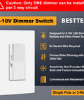 Dead Smooth 0-10V Dimmer Switch For Zero Fuss Single Pole Or Three Way Control Quiet Rocker Action with slider bar.