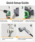 Setup guide for Retractable Garden Hose Reel With Auto Rewind 100 Foot No Fuss Easy Lock Wall Mount Any Length 180 Degree Swivel Bracket Slow Return Brass Connector For Garden Watering And Car Washing.