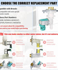 Dishwasher Water Inlet Valve 622058 Replacement Part AP4927070 PS3491417 33299010 compatibility chart showing various models