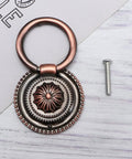 5 Pack Round Vintage Cabinet Drawer Pull Handles With Red Bronze Finish Dope Vintage Look 47mm Diameter Single Hole Metal Knob