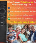 Replacement Remote For 2019-2026 Smart TVs With Voice Control No Nonsense Setup Broad TV Compatibility Low Latency
