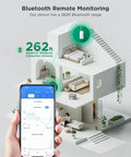 WiFi Hygrometer Thermometer Kit With Gateway And 3 Mini Sensors For Indoor Humidity And Temperature Monitoring No Fuss App Control Long Battery Life 2.4GHz WiFi High Precision Readings, Bluetooth app