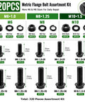 Metric Flange Bolt And Nut Kit 3200-Piece Hardware Assortment For DIYers And Tinkerers With Hex Flange Head Bolts Socket Button Head Bolts And Cap Head Screws M2 To M10 For Garage Projects And Auto Maintenance, M6-M10 bolts, nuts, washers