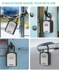 Key Safe Box For Home And Outdoors With 4 Digit Combination Locks, Waterproof Key Lock Box Holds Up To 5 Keys, Removable Shackle