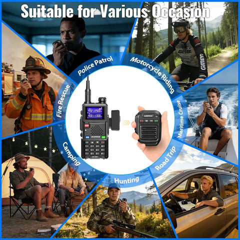 Waterproof Float Wireless Mic For Ham Radios 2 Pin Shoulder Speaker Microphone for outdoor activities and emergencies