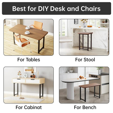 Heavy Duty Metal Table Legs For Dining Desk Bench And Coffee Table Industrial Black Iron Set Of 2 under various furniture setups