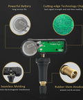 TPMS Sensor for GM Vehicles Including Chevy Silverado Equinox Camaro Cruze Express Tahoe Enclave Escalade GMC Buick Pontiac Saturn Saab and More Plug N Play Direct Fit OE 13598771 Compatible with battery and brass valve stem